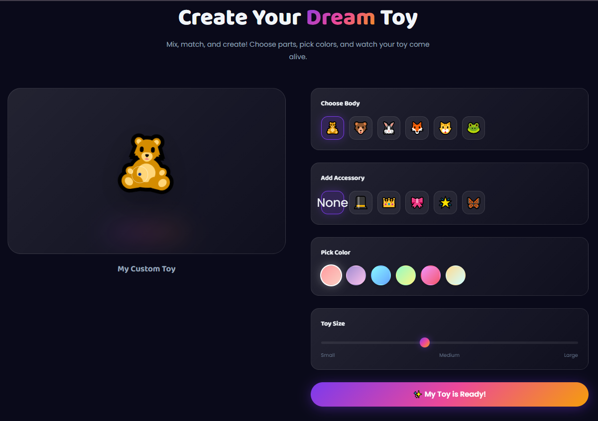 Toy Website - Interactive E-commerce Platform - Gallery Image