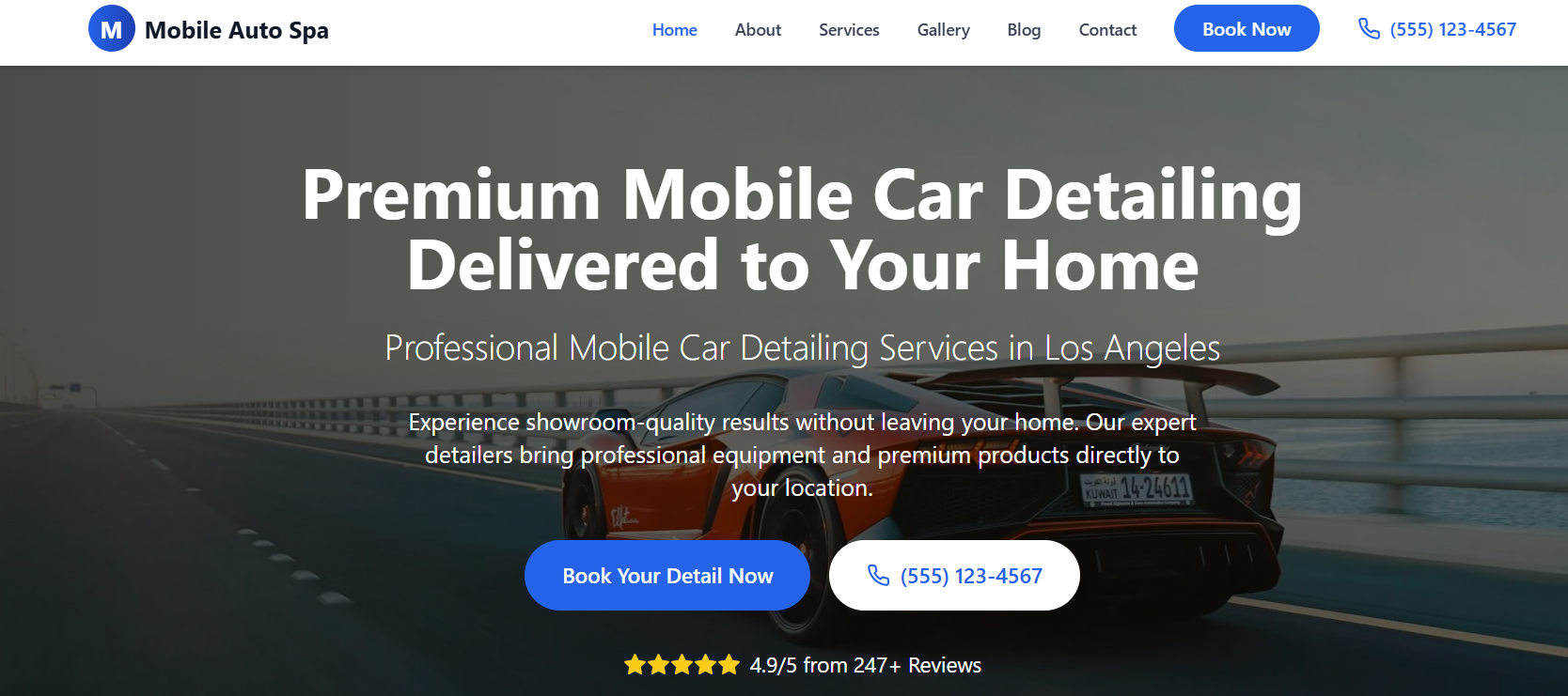 Mobile Auto Spa - Premium Mobile Car Detailing Service Platform