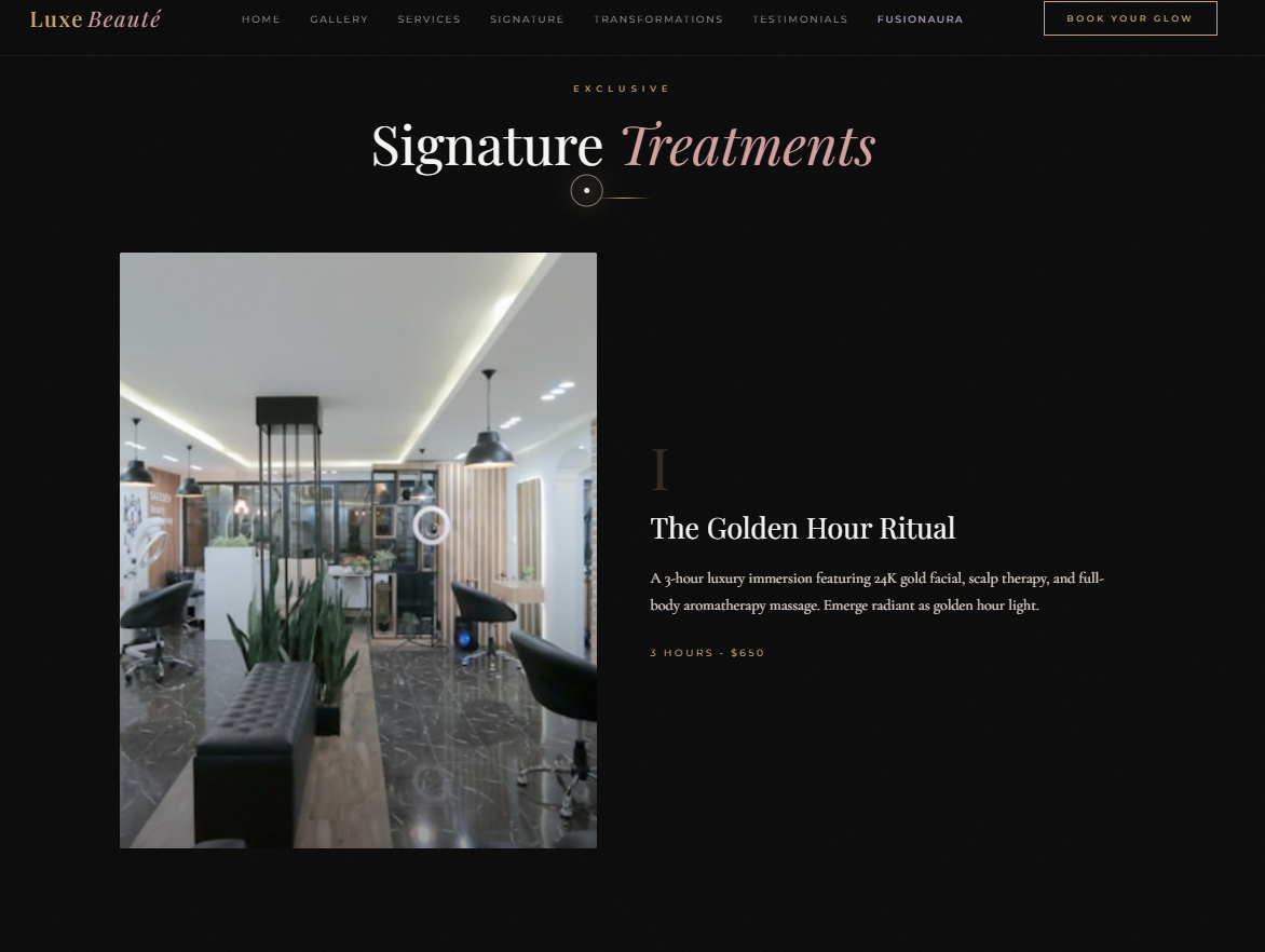 Luxe Beauté — Premium Luxury Salon Website Design & Development - Gallery Image