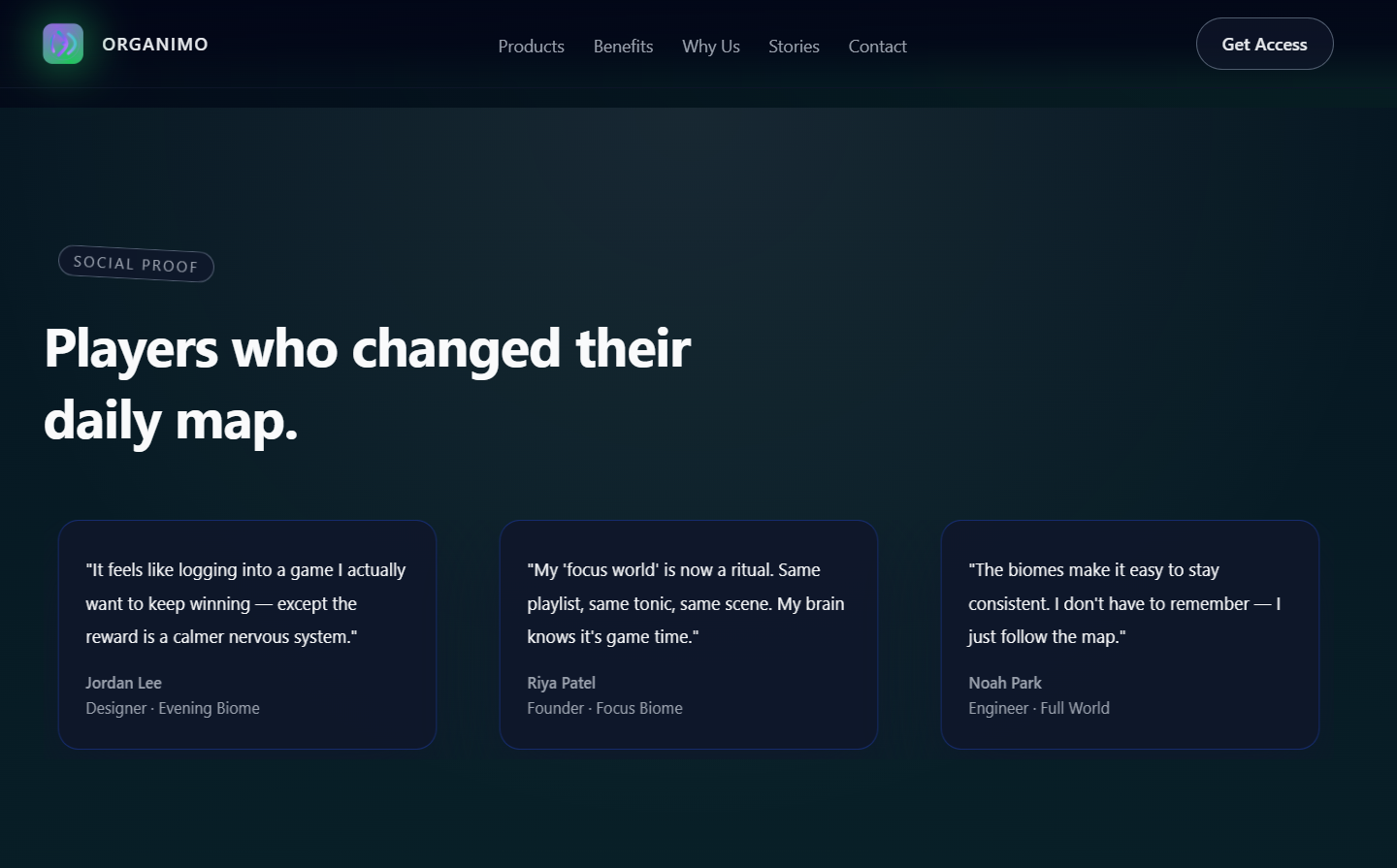 Organimo — Open‑World Wellness Experience - Gallery Image